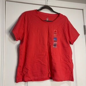 Hanes Coral Pink Perfect Fit Tee Size XL NWT